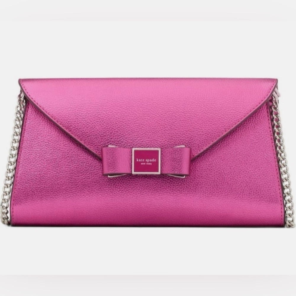 kate spade- Morgan- Bow Envelope Flap Crossbody- Bikini Pink- NWT